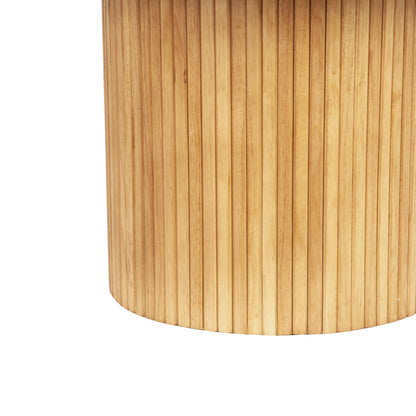 Farmhouse round Pedestal Coffee Table Solid Wood Coffee Table Modern Accent Table Rustic Center Table for Living Room
