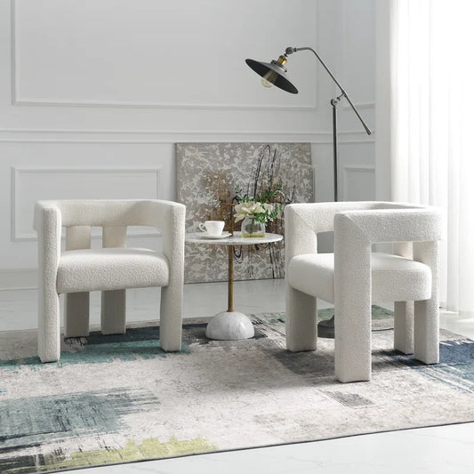 24" Wide Boucle Upholstered Armchair