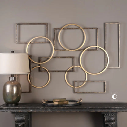 Modern Abstract Wall Decor on Metal
