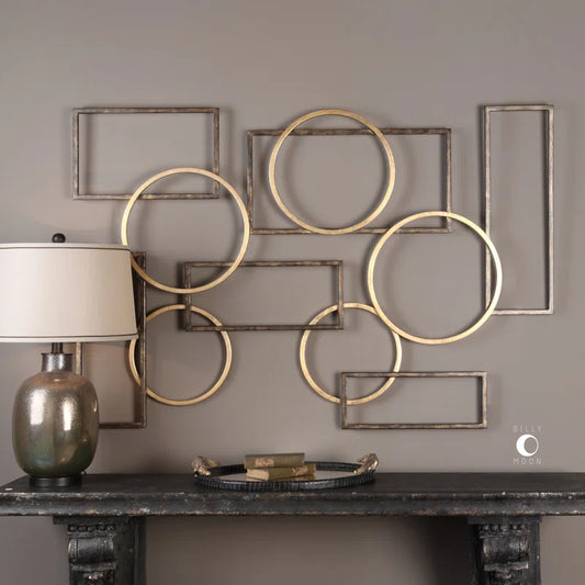 Modern Abstract Wall Decor on Metal