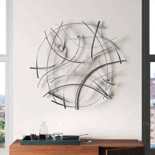 Handmade Modern Abstract Wall Decor on Metal