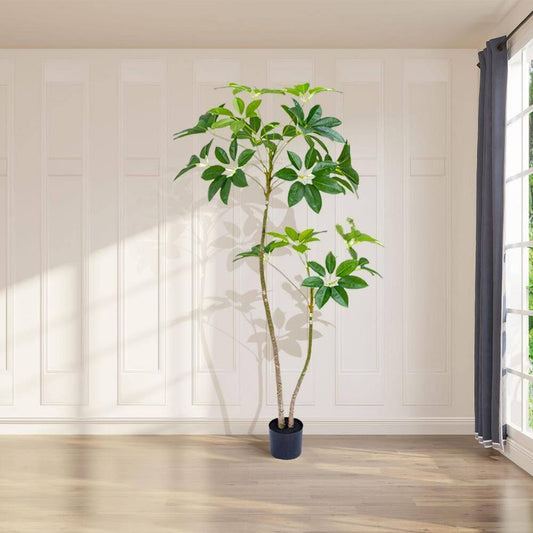 5. 2 Ft. Tall Artificial Tree ，Umbrella Fake Plants Artificial Plants with Planter, Umbrella Tree in Pot