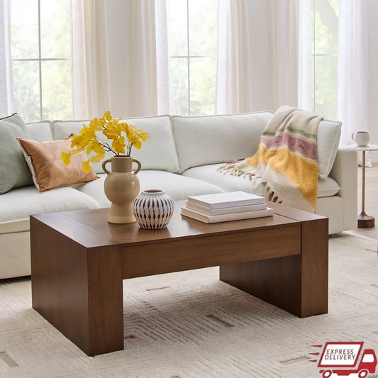 Oversized Coffee Table 47 Inch Modern Design Sturdy Wood Construction Indoor Living Room Furniture Versatile and Stylish