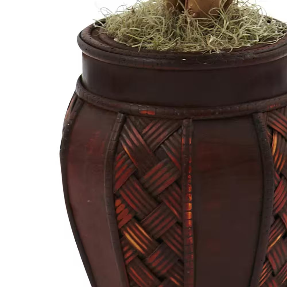 44 In. Artificial Ficus Tree with Decorative Planter