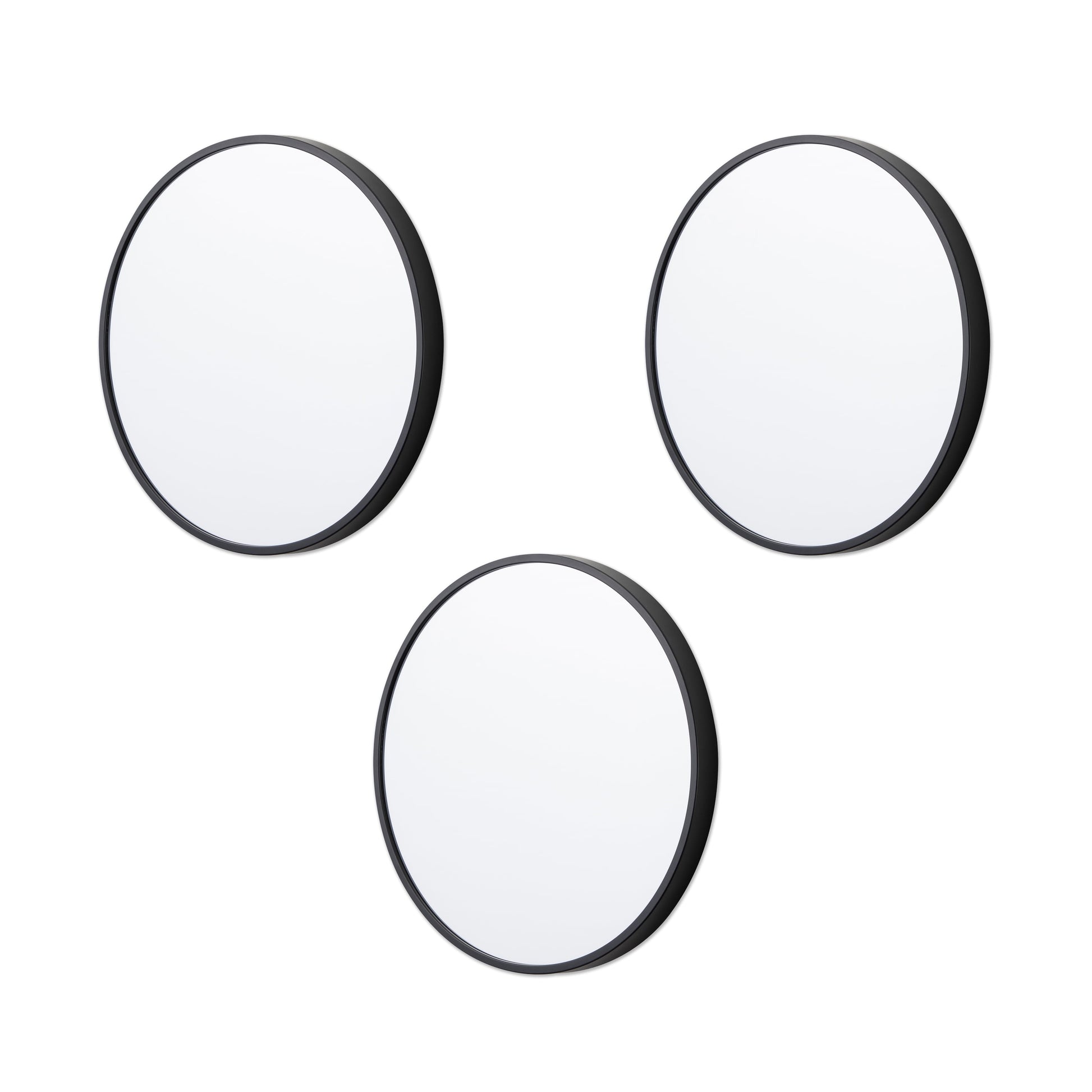 (4 Pack)  X Black round Small Decorative Wall Mirror for Bathroom or Living Room