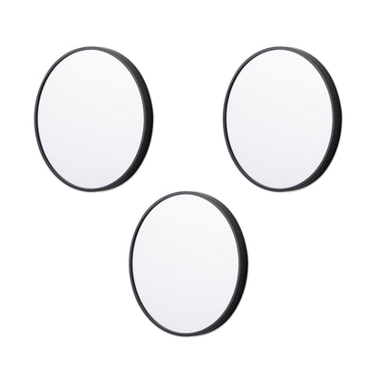 (4 Pack)  X Black round Small Decorative Wall Mirror for Bathroom or Living Room
