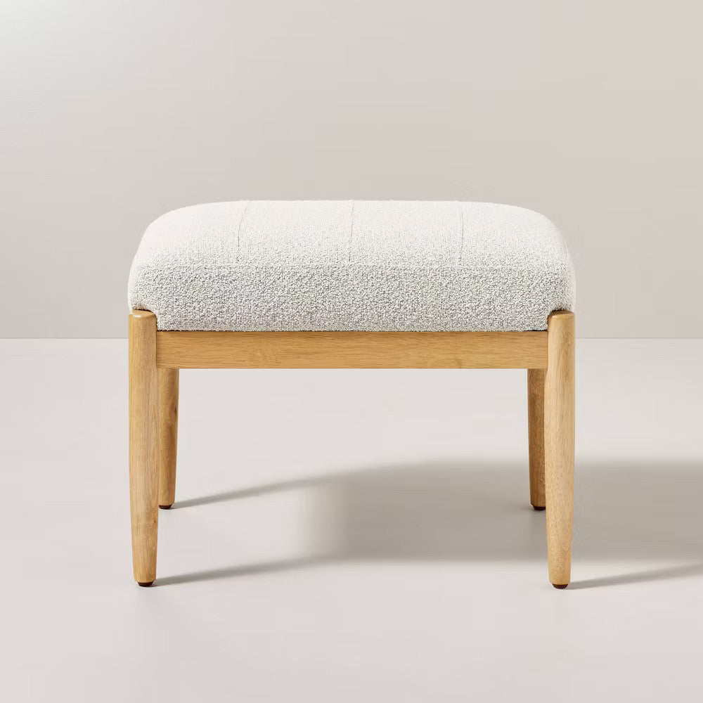 Hearth & Hand W/Magnolia Furniture Ottoman Modern Transitional Bedroom Oatmeal