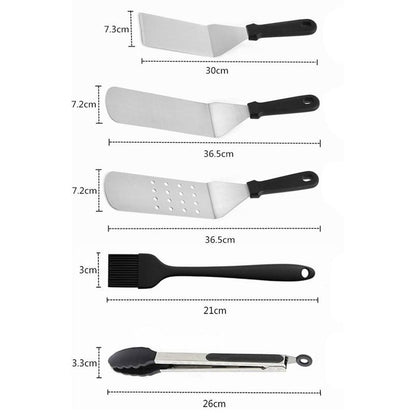 Griddle Accessories Kit,12Pcs Grilling Accessories Set,Flat Top Griddle Accessories Set for Outdoor BBQ Teppanyaki