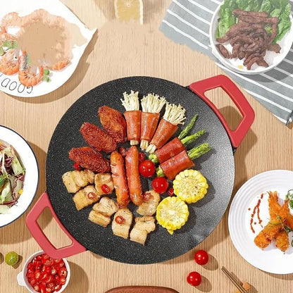 AORAN 1500W Portable Electric Korean BBQ Grill, Indoor Smokeless Grillnon-Stick Grill Pan, Adjustable Temperature Control,Nonstick Surface,Comal