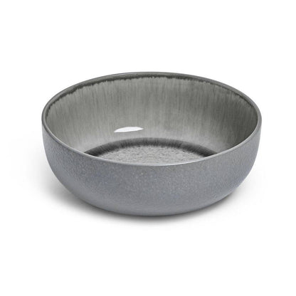 Asher Gray 12-Piece Stoneware Dinnerware Set, Round, Microwave and Dishwasher Safe