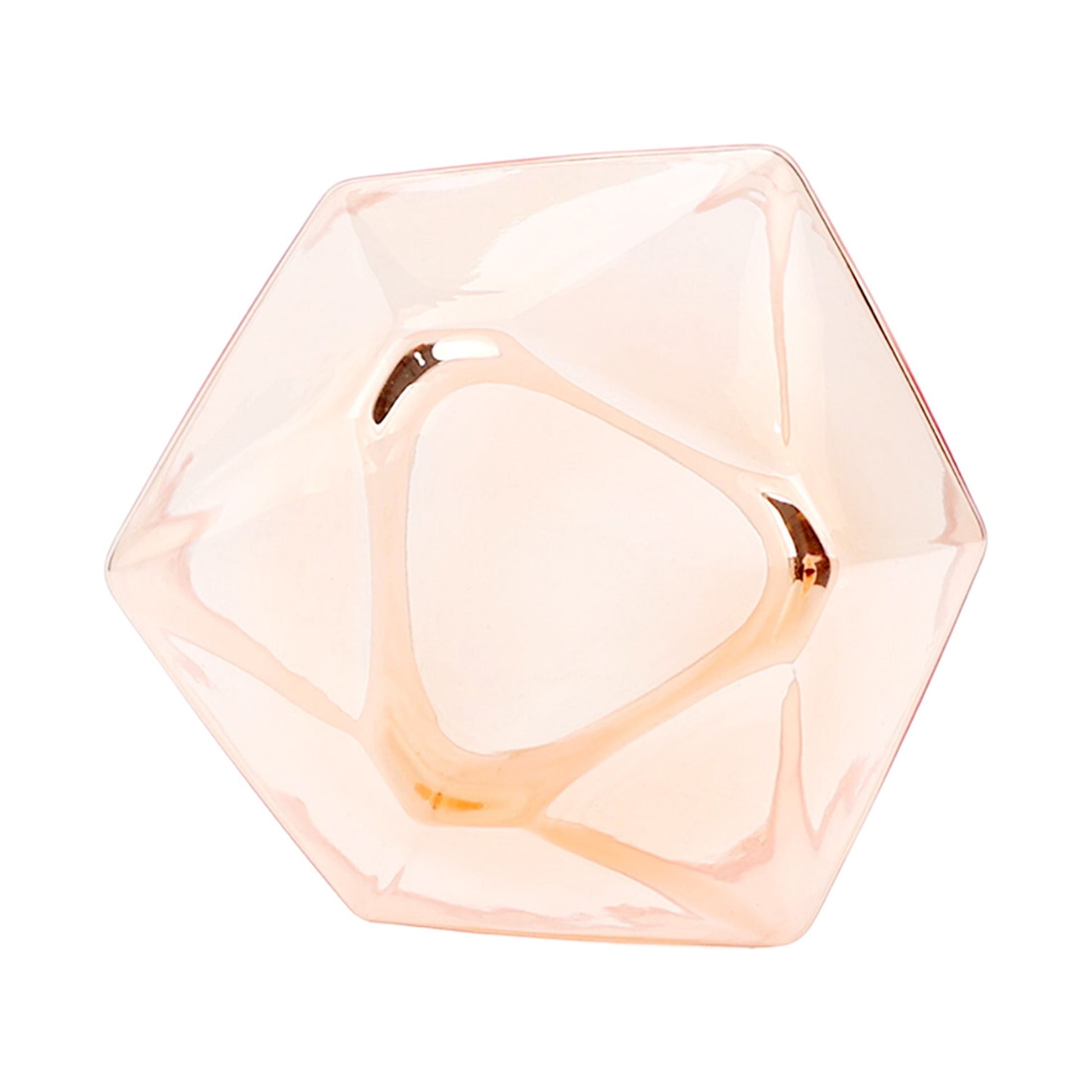 Just Feed Me by  4-Piece 15-Ounce Stemless Wine Glass Set, Peach Amber