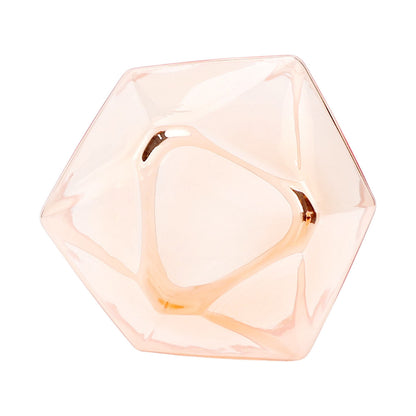 Just Feed Me by  4-Piece 15-Ounce Stemless Wine Glass Set, Peach Amber